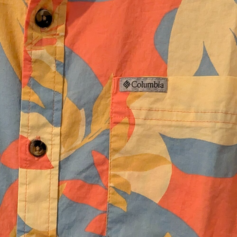 Two Columbia tropical theme shirts, Men, Size M, Regular Fit. NEW. Cotton. - Picture 11 of 12